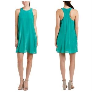 Lavender Brown 100% Silk Swing Dress Sz XS